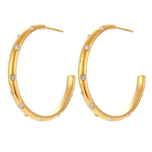 Studded Babe Hoops