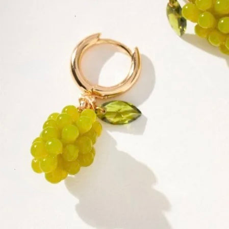 Green Cluster Earrings
