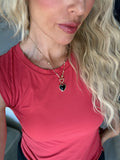 Midnight Heart Necklace