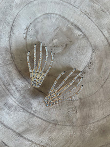 Skeleton Hand Hair Clips