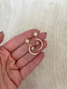 Crescent Star Earrings