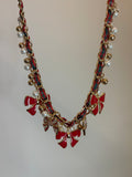 Yuletide Bow Charm Necklace