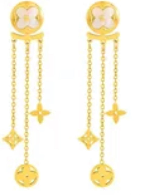 Golden Motif Ear Jackets