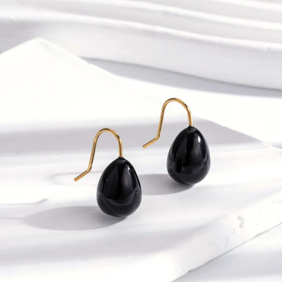 Onyx Droplet Earrings