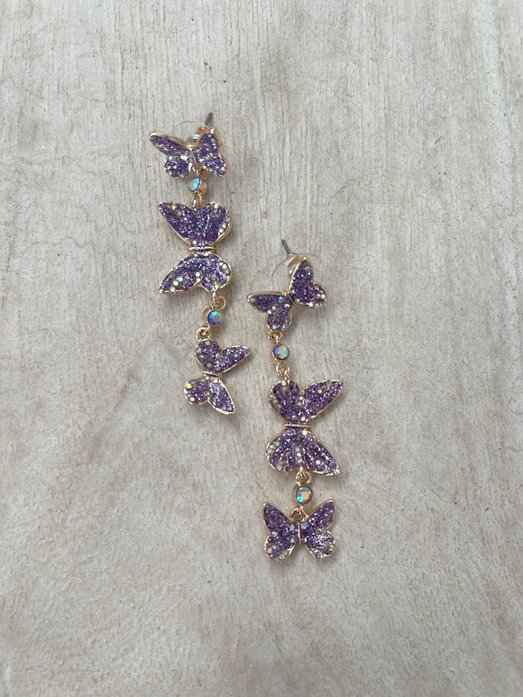 Amethyst Sparkle Butterflies