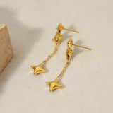 Dripping Star Earrings