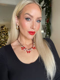 Yuletide Bow Charm Necklace
