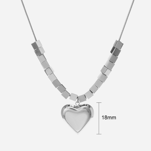 Sweetheart Block Necklace