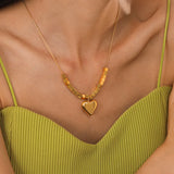 Sweetheart Block Necklace